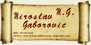 Miroslav Gaborović vizit kartica